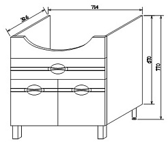 Sanflor Мебель для ванной Палермо 75 L – фотография-10